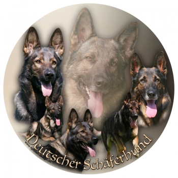 Aufkleber Deutscher Schäferhund, rund